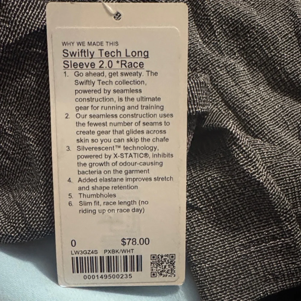 Lululemon Swiftly Tech Long Sleeve 2.0 Race length*Sparkle NWT 0 - Picture 8 of 12